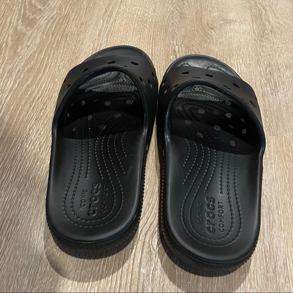 Black Crocs Sandals Men’s 10 / Women’s 12 Like New! Croc - Picture 3 of 5